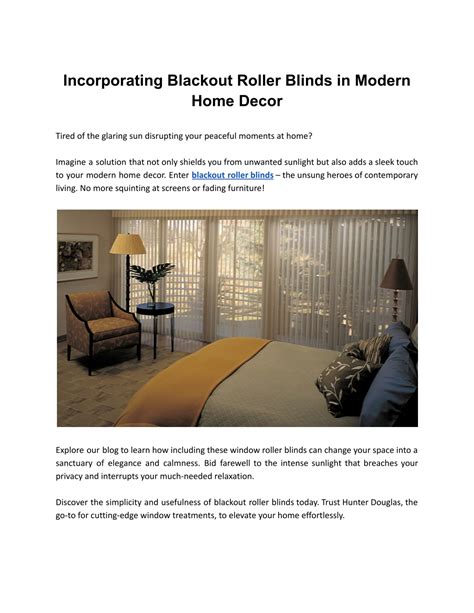 Blackout Blinds and the Power of Relaxation: Creating a Tranquil Oasis at Home